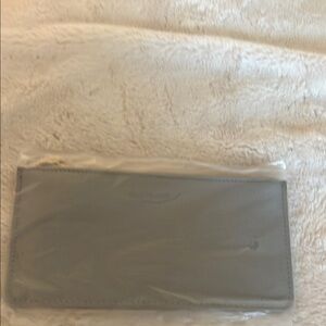 Gray Zipper Makeup Case Bag 8”x4”
